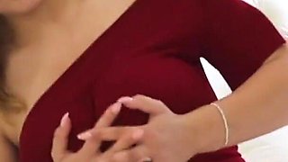 Huge Natural Tits Babe Blow Banana and Masturbate