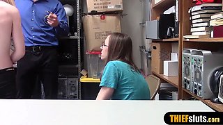 Petite teen thief punish fucked by a cop in front of BF