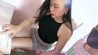 Busty Asian Teacher Gives Blow Job and Fucks Her Student