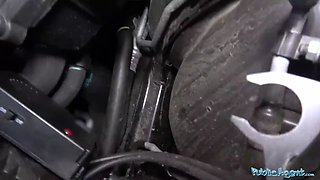 Public Agent Coco Kiss Fix My Car and Fuck My Pussy