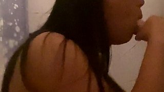 Big titted glory hole blowjob slut fucks and loves facial