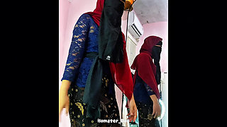 Fitting Hijab Kebaya Dress With Thai Maid