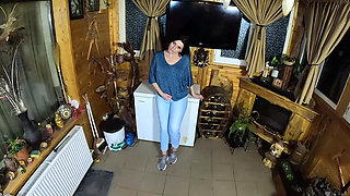 Cameltoe MILF Twerks in Jeans - Blowjob & Cum All Over My Puffy Jacket 334