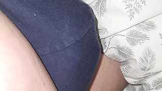 Married Step Mom almost caught with hand into step son pants touching his cock
