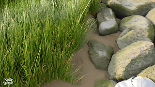 Sexy Blonde Fucked in the Ass on the Beach!!