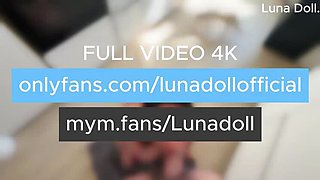 Horny French Brunette Luna Doll Gets Rough Kitchen Fuck - Big Tits, Deep Throat & Cum Swallowing