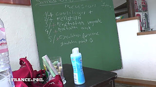 Sex Lessons for Two Young Black and White Students Getting Screwed Analyzed Cum Covered Ended with Good Squirting in Groupsex