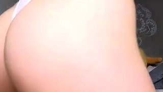 Close up with teen blonde sex doll rubbing her cunt