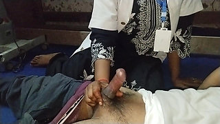 Seeing the sexy doctor, the boy's mood became and both of them had sex
