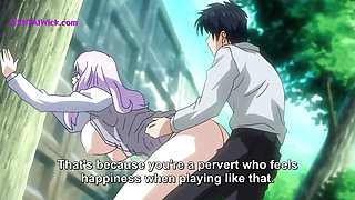 The Cleaning Lady got Caught - Double Penetration in Public Garden - Exclusive Hentai - SUB