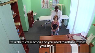 Doctors cock drains sexy students depression during consultati