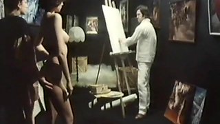 Naked hotties caress cocks of their clothed fuckers