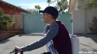 Paperboy fucks huge jugs married mature