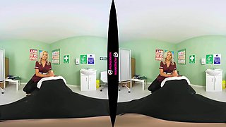 Big Boner Alert - Busty British Blonde Nurse Pov