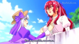 Horny anime girls exciting sex scene