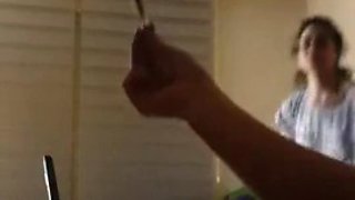 Zeynep Marasli smokes and gets excited