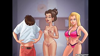 3d bikini animation, huge cumshot, petite teen bikini