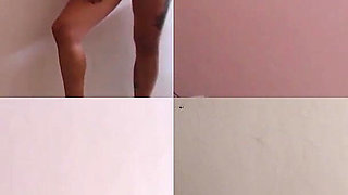 Posing Naked in 4 Screens