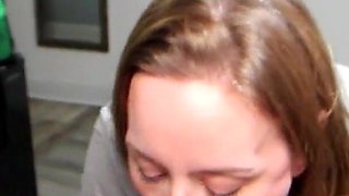 Fuck Uber Eats #3 - Petite Blonde MILF W/ Big Natural Tits Sucks the Black off Her Uber Driver and Swallows His Cum Load