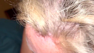 Oral MILF Blonde, Freckles, Green Eyes Sucks Daddy