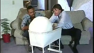 Sexy Babysitter Rebecca Starr Gets DPed By Two BBCs