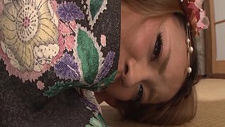 Sexy Japanese Girl Masturbates with Passion in Front of a Guy