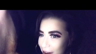 Brunette hookup amateur blowjob and dirtytalk sexdate