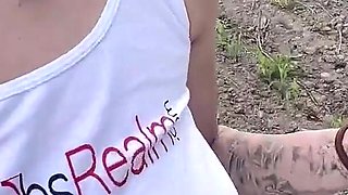 Smoking, Walking, Bouncing Boobs and Nipples Play in My Friend T-shirt From Boobsrealm