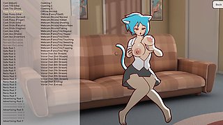 Xhatihentai with big jugs takes on gaming with a cartoon twist