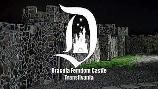 Ball stretching in chains at the castle pool - Extreme CBT ball streching CANADIAN MIstresses at Dracula Femdom Castle