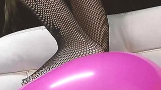 POV Feet Nun Popping Balloons 14" Naked Pop
