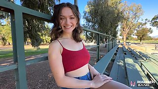 18+ - Pawg Brunette Teen 18+ Sucks And Fucks In The Outdoors - Gracie Gates And Real Teens
