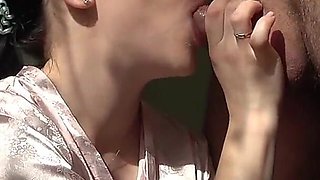 Giantess Anna Fucks in Front of Tiny Cuckold and Humiliates