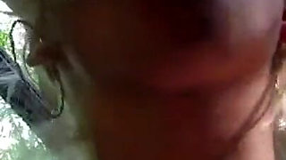 Big ass fishnet chick anally fucked in a car