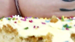 Humiliated with Birthday Cake