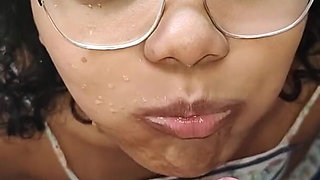 Stepdaughter My Obedient Cleaning My Feet with Her Tongue and Drinking All My Urine