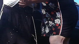 My Girlfriend Holds My Dick While I Pee and Then Gives Me a Blowjob in Outdoor