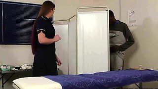 CFNM IR doctor and nurse suck in 3some