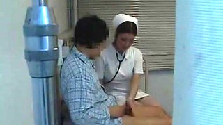 Exotic Japanese whore in Incredible Nurse JAV movie