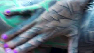 Tattoo Anal Gape Loving Girl Cumplay