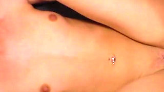 Colored hair chick gets fucked in her shaved pussy