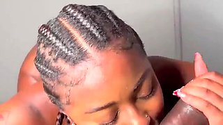 Sexy Bootylicious Ebony Babe Sucks & Rides Gigantic BBC To Get a Creampie