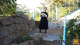 Mature4k. vaGina Becomes wet as grandmother female sees man to be carnal