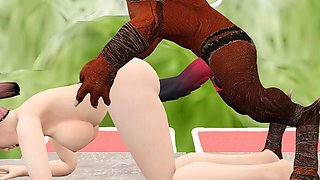 Red Giant Monster Hard Fuck with Big Dick