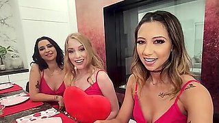 Kallie, Kiana and Kimora savors Allen’s cock