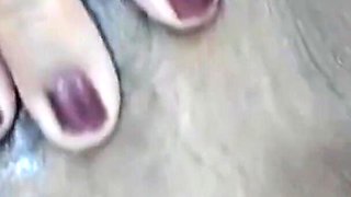 Feeling Good Inserting My Dildo Into My BBW Granny Hairy Pussy