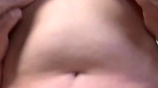 Threesome fuck with sexy matures and cum on the fat belly