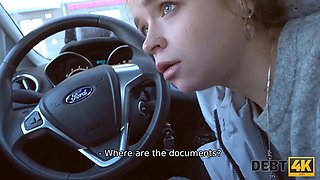 Debt4k. hot barmaid has porno with collector in order to debt