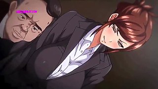 Sexy Brunette Secretary Cheats With Boss - Hardcore Hentai Sex