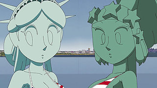 4th of July by Statue of Liberty Hentai Animation